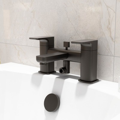 Flite Bath Shower Mixer - Matte Black